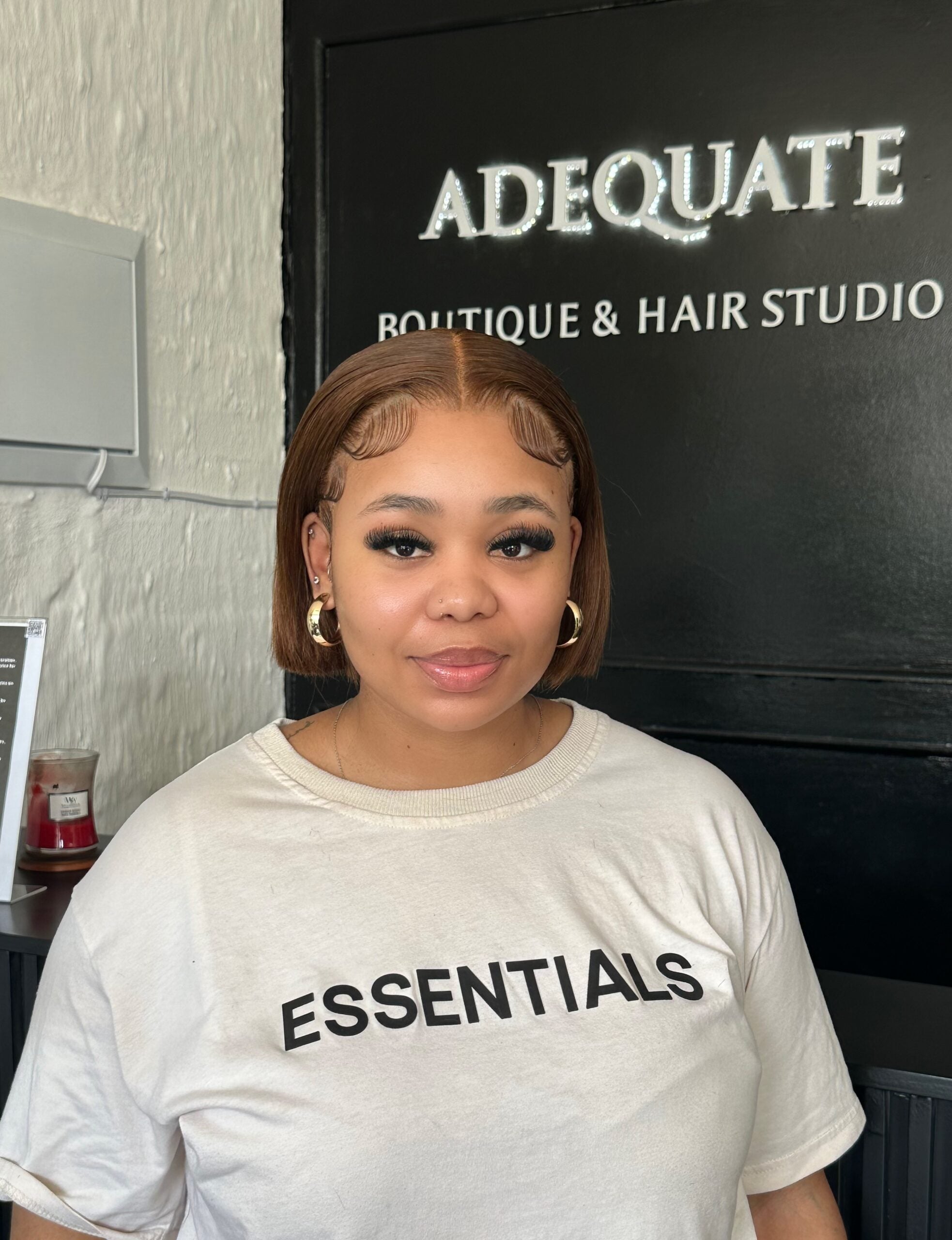 10” Browny frontal bob