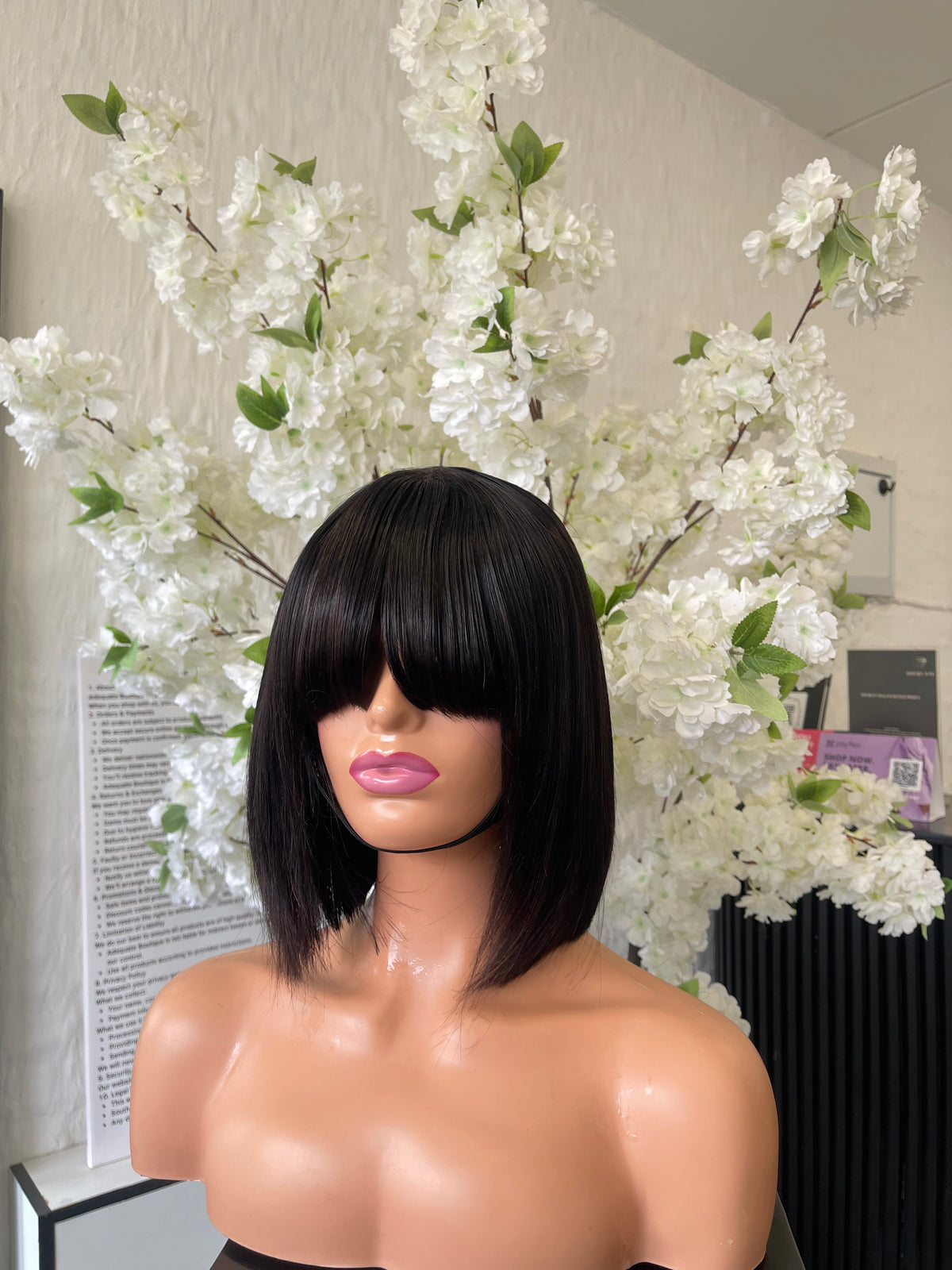 8” Straight Fringe - SAMPLE WIG