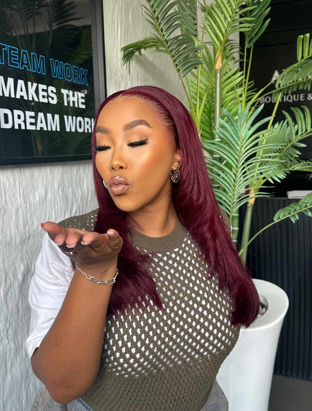 16” Deep Burgundy Frontal Unit