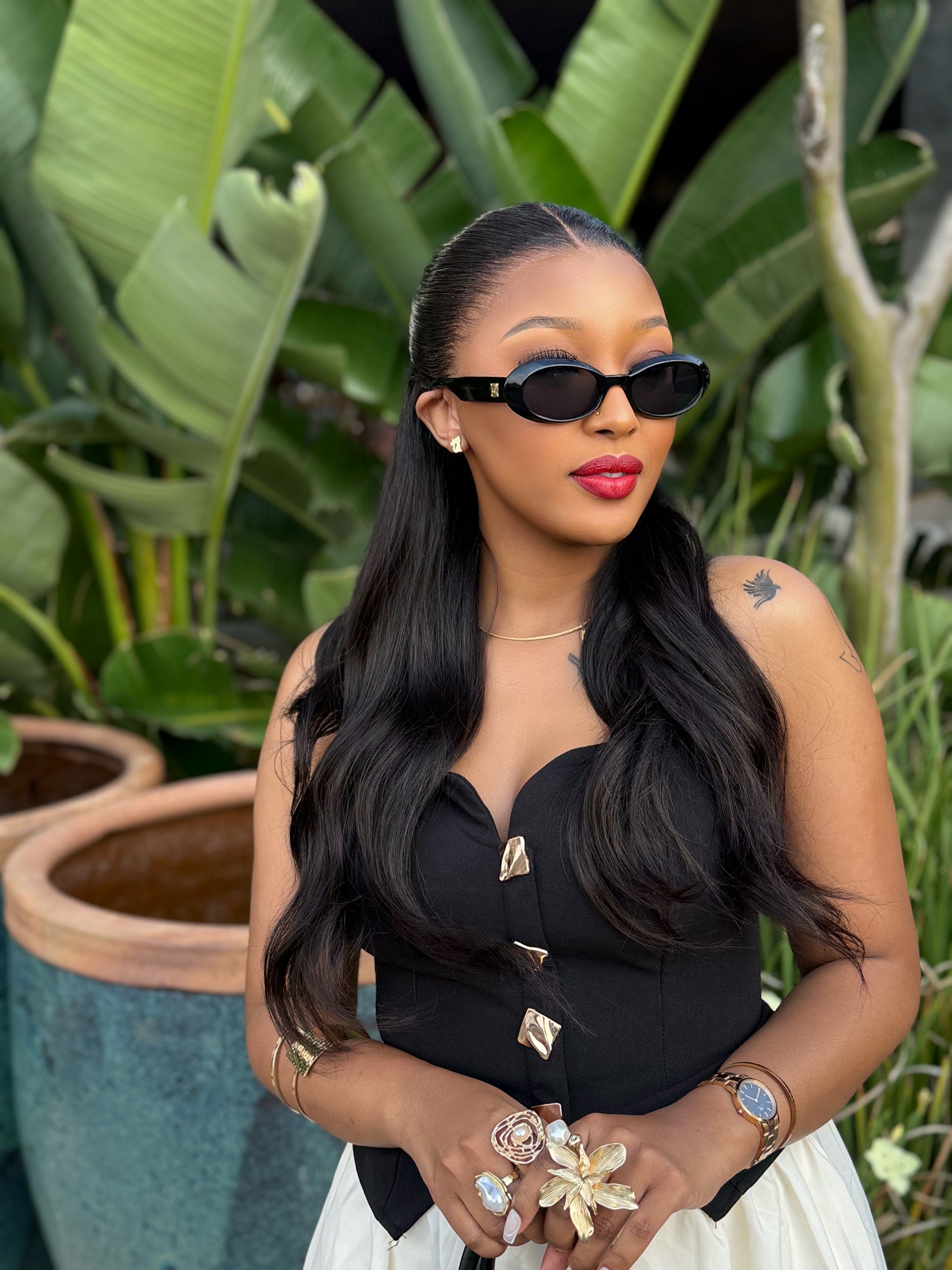 Straight with frontal swiss transparent lace