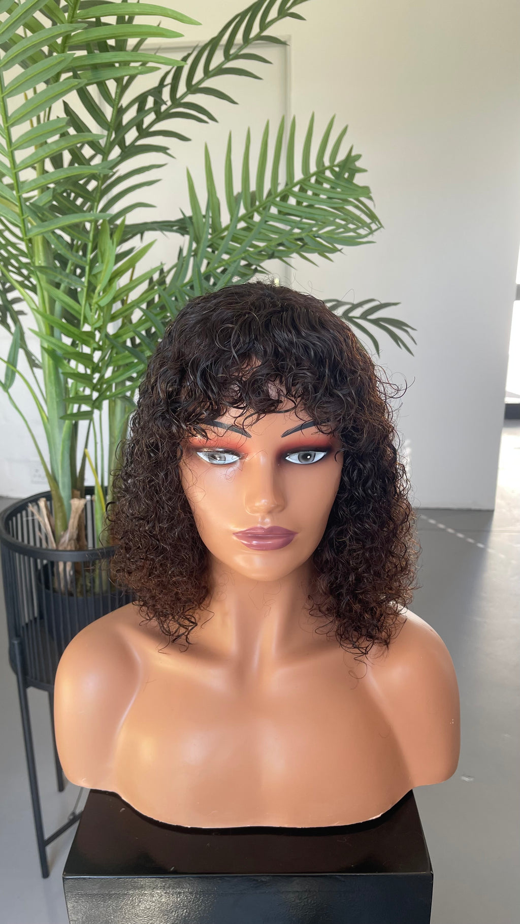 14” Mongolian Curly Fringe - SAMPLE WIG