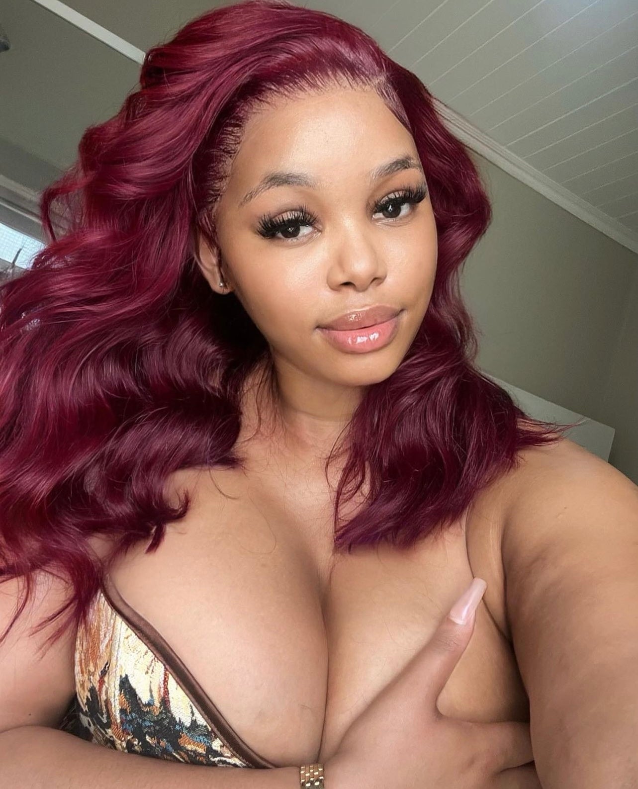 16” Deep Burgundy Frontal Unit