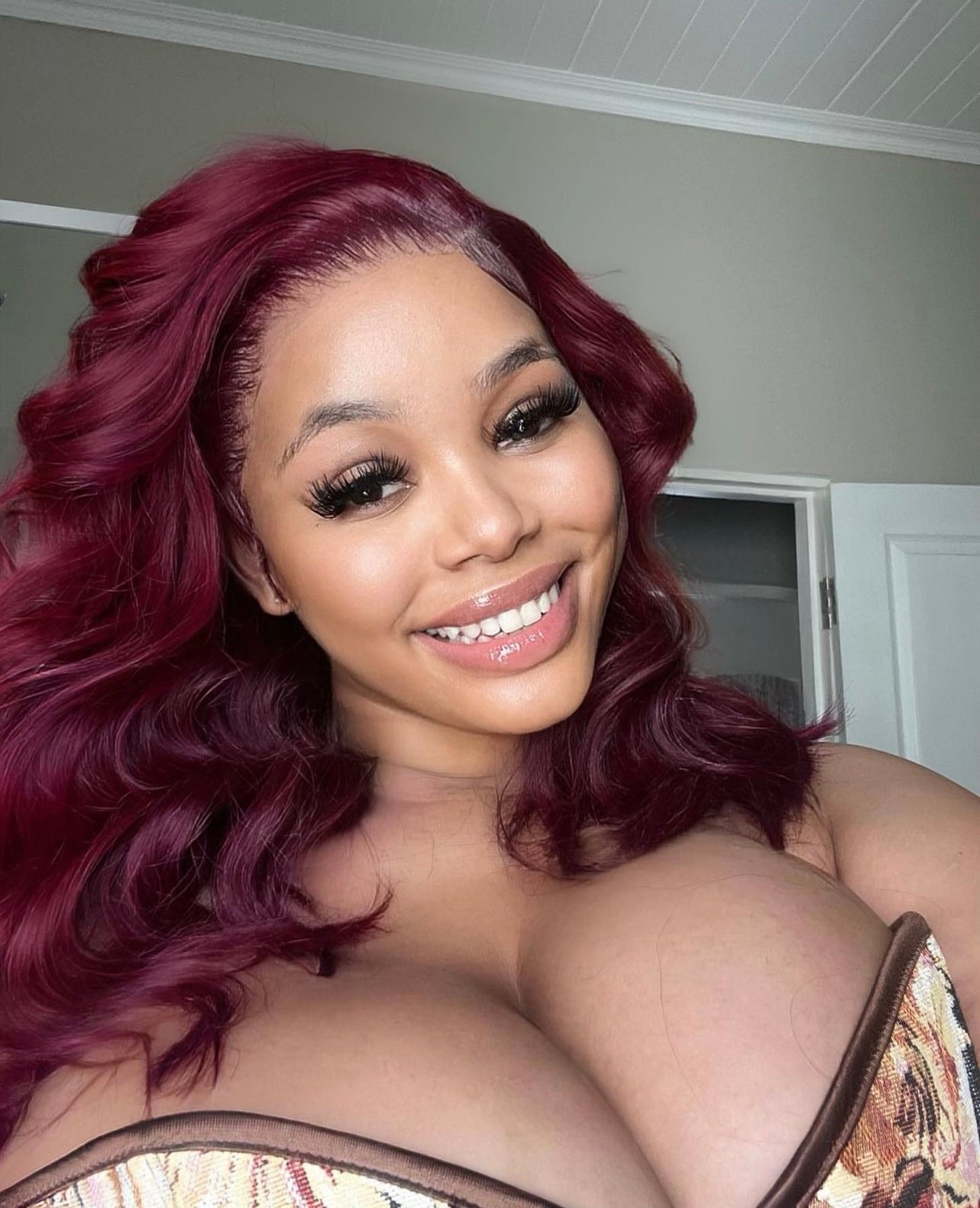 16” Deep Burgundy Frontal Unit