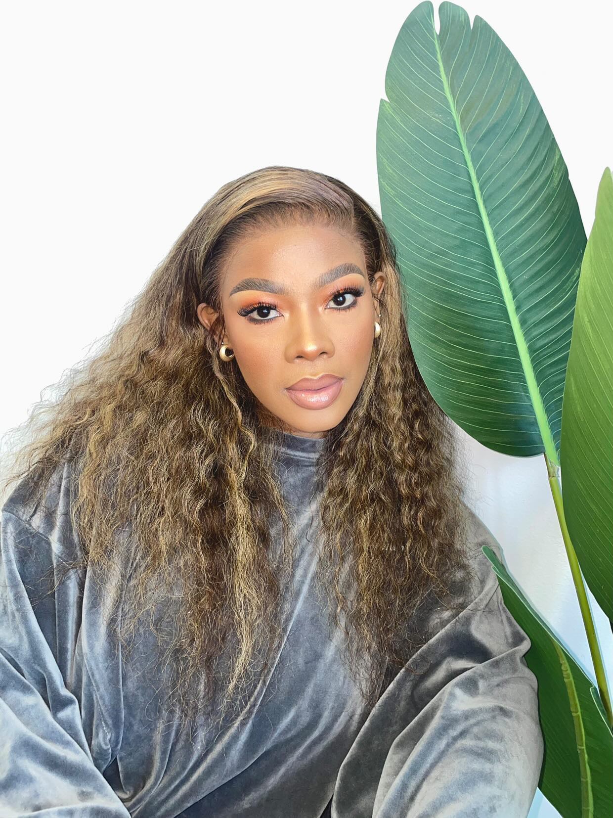 22” Curly Highlighted Unit