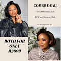 10” DD Full-frontal bob + 10” Chocolate Browny Bob