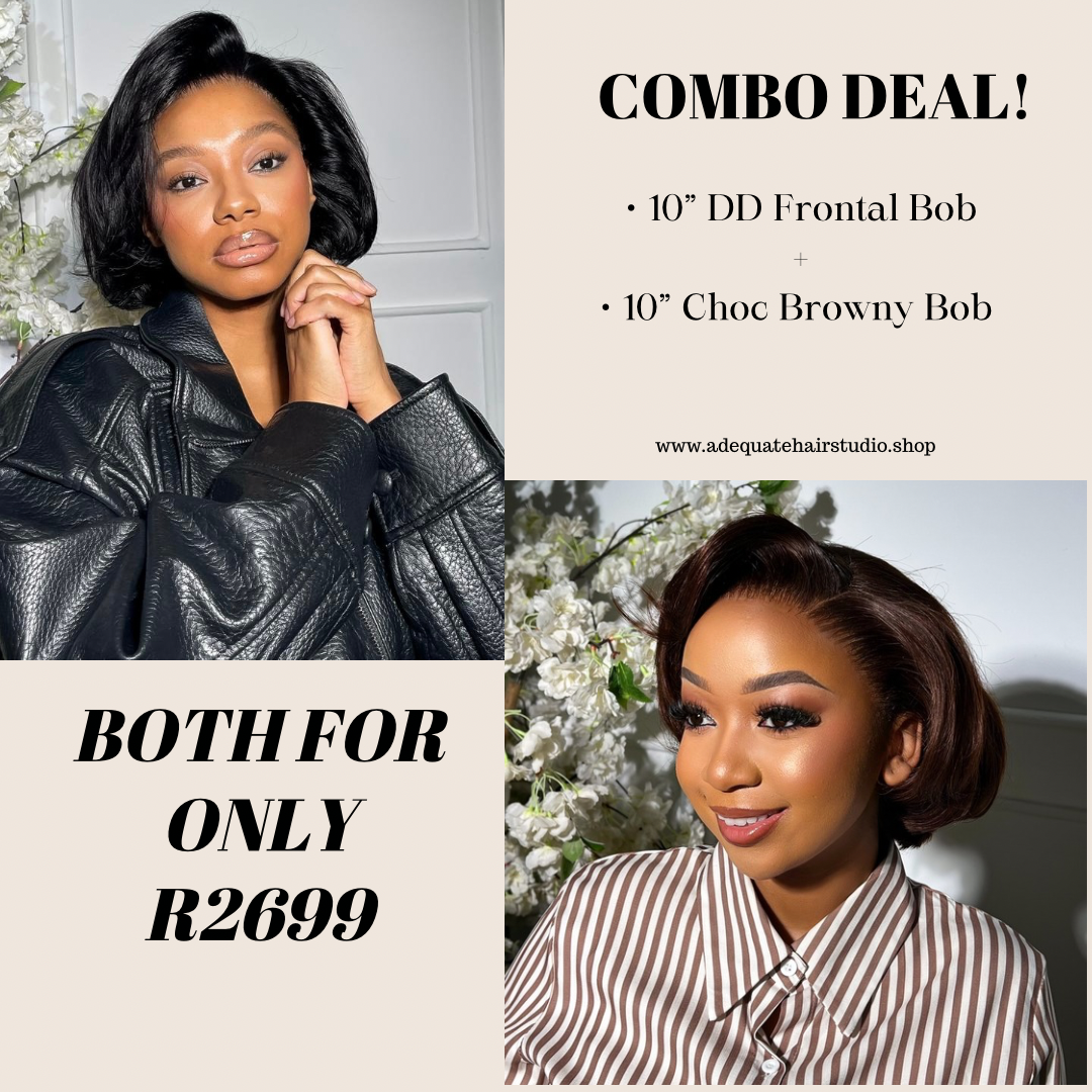 10” DD Full-frontal bob + 10” Chocolate Browny Bob