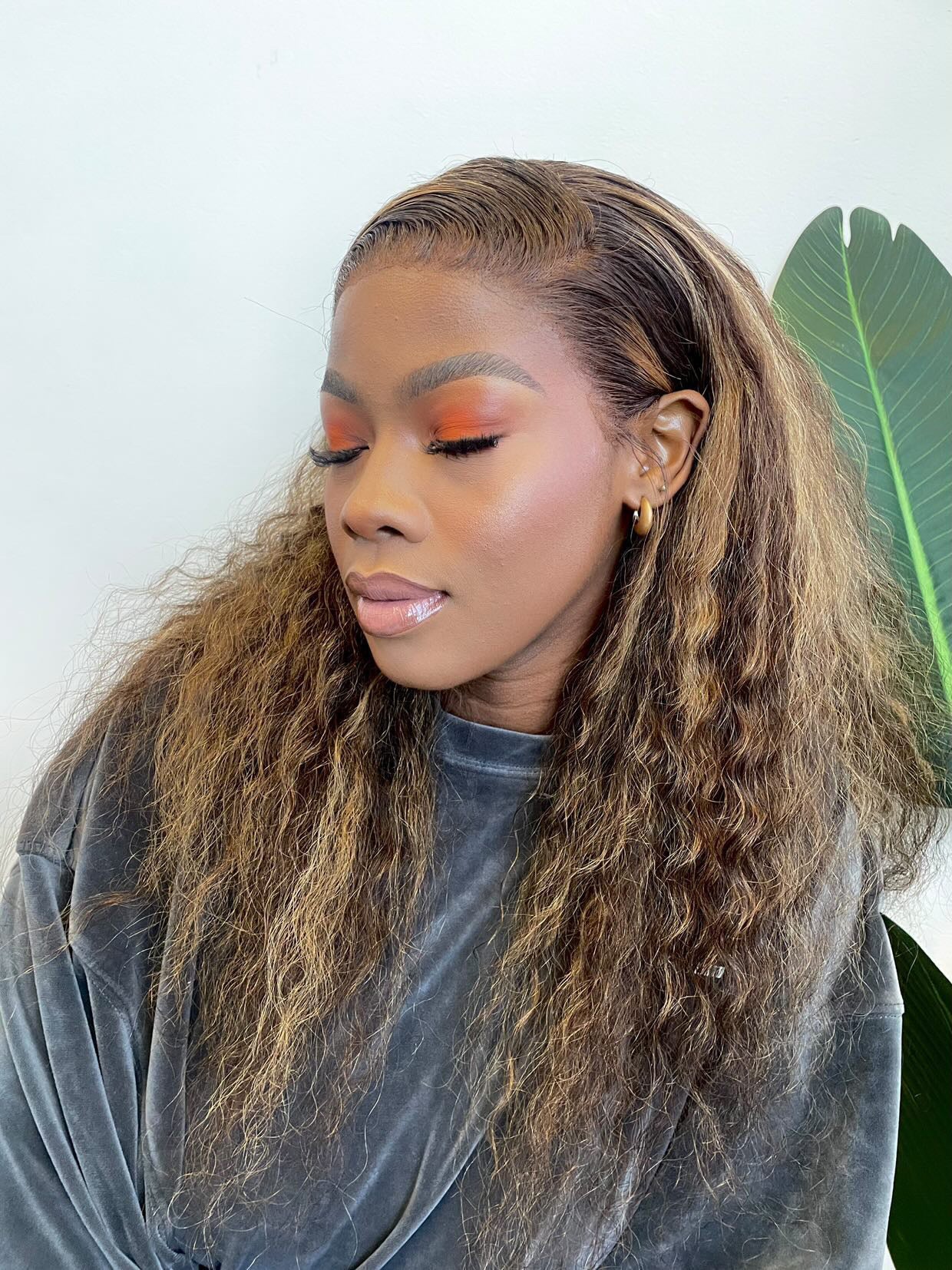 22” Curly Highlighted Unit