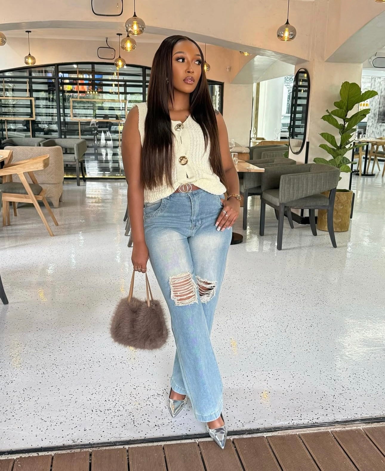 24” Straight 5X5 Browny Unit - SAMPLE WIG