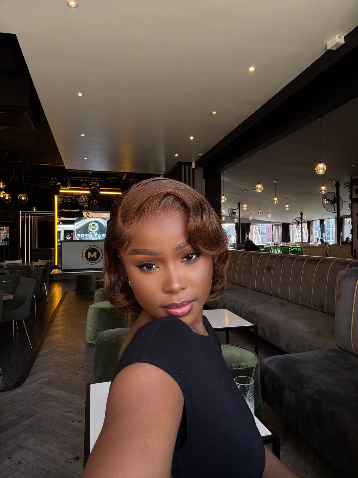 10”  Browny frontal bob