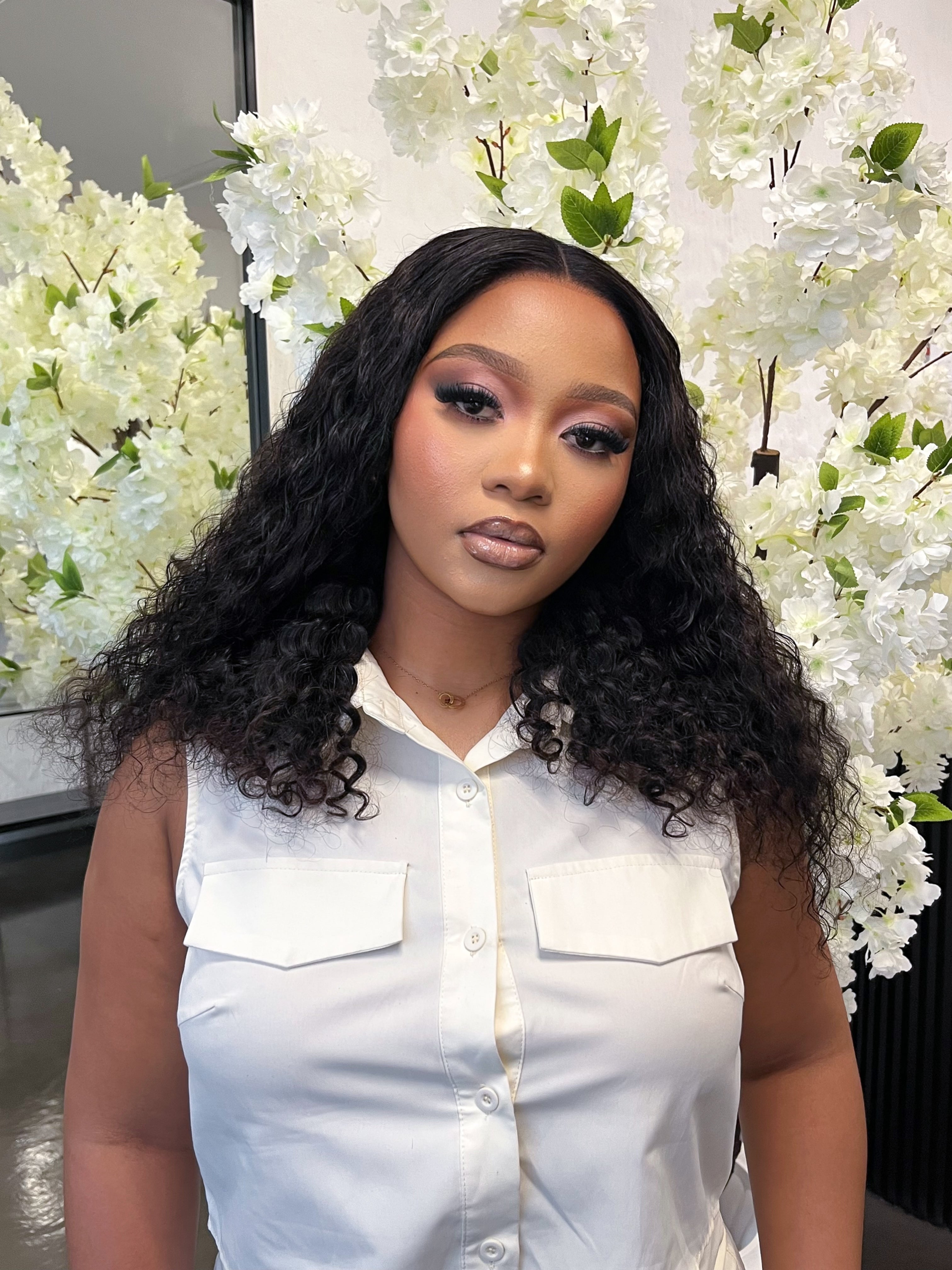 18” DD Curly Glueless Unit