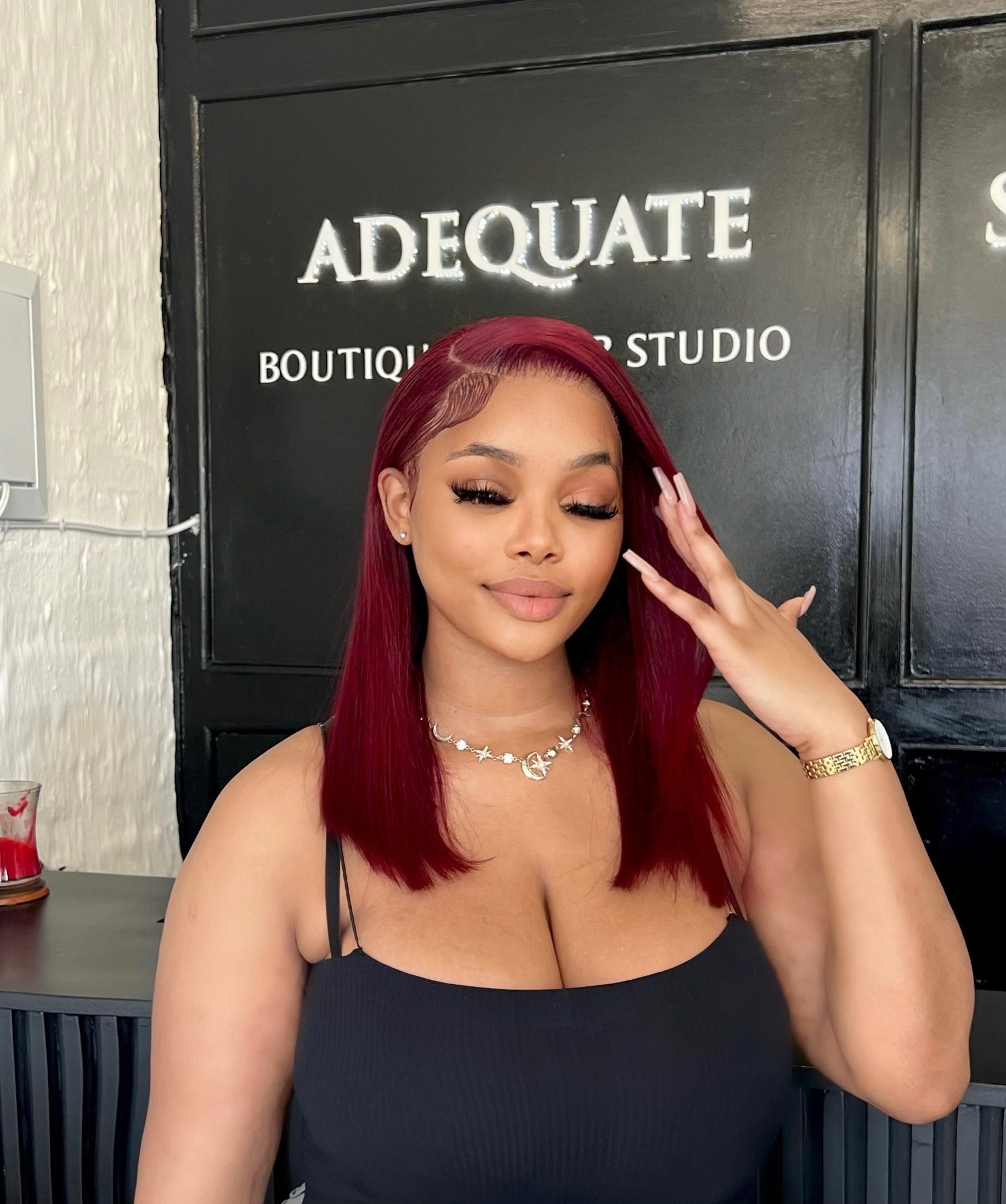 16” Deep Burgundy Frontal Unit