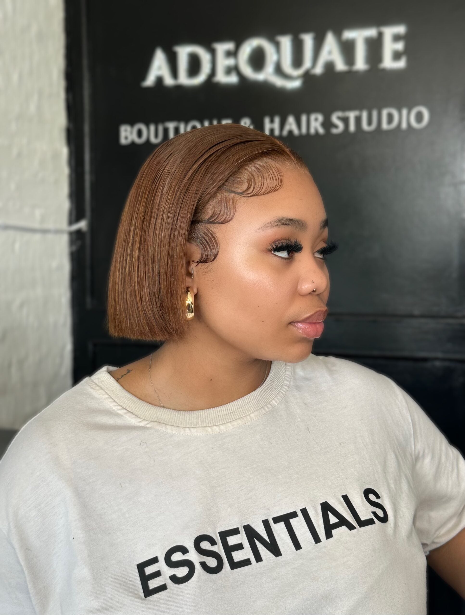 10”  Browny frontal bob
