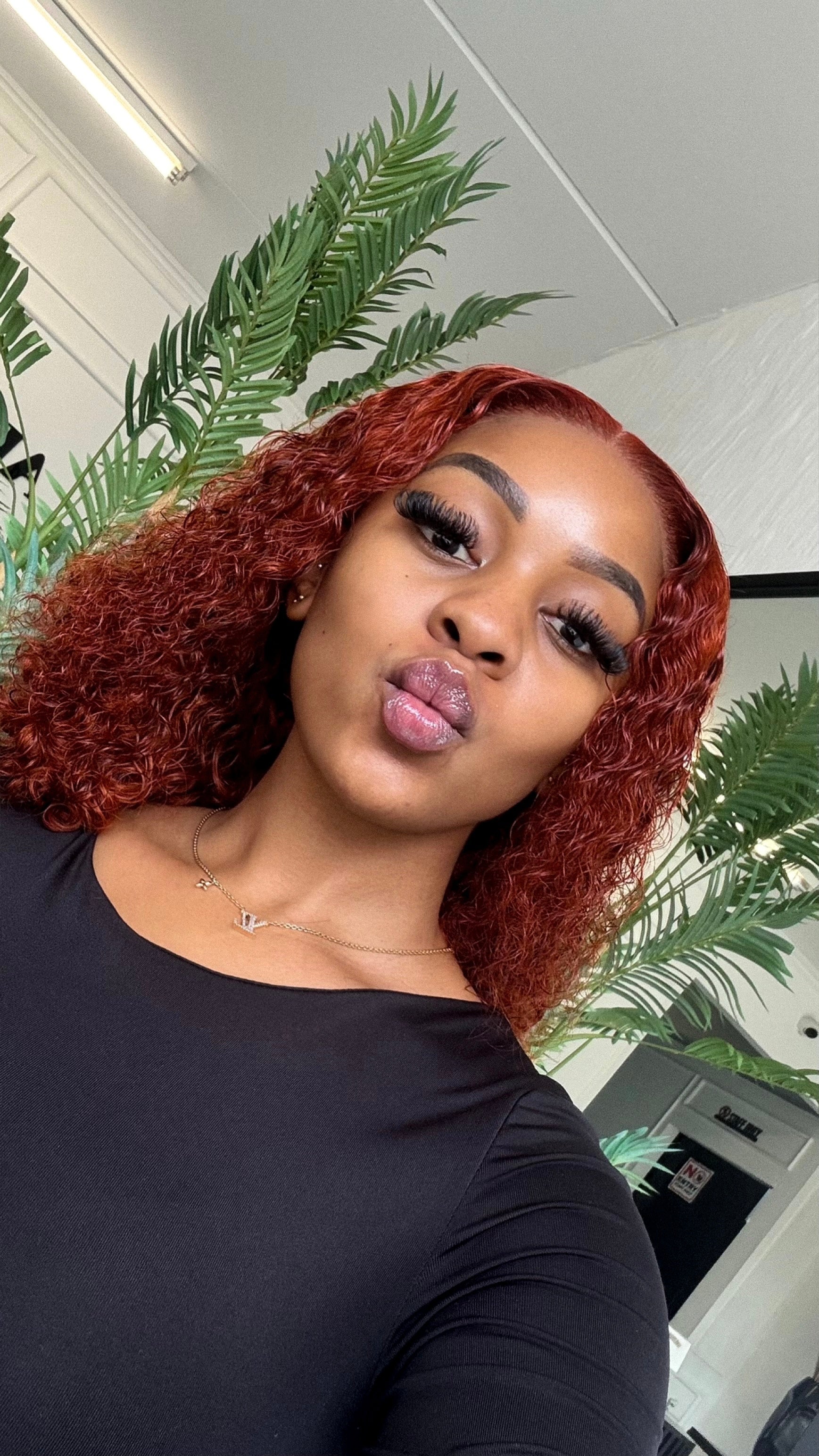 14” Ginger Curly Unit - SAMPLE WIG