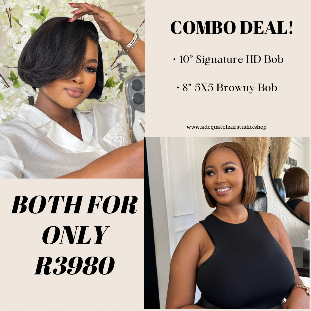 10” Signature HD bob + 8” 5X5 browny bob