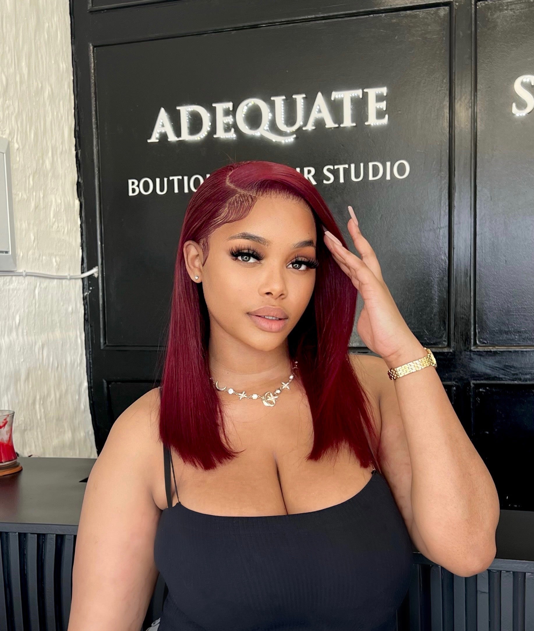 16” Deep Burgundy Frontal Unit