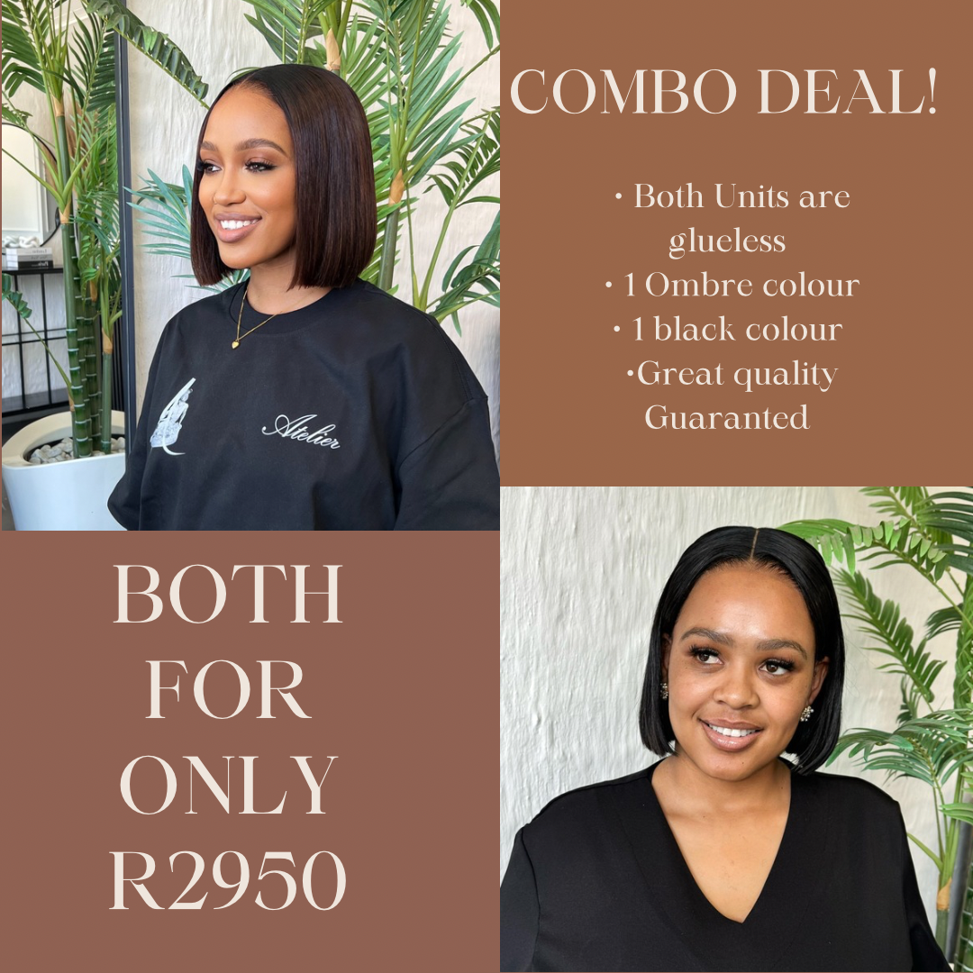 8” DD ombre bob + 8” DD 5X5 bob