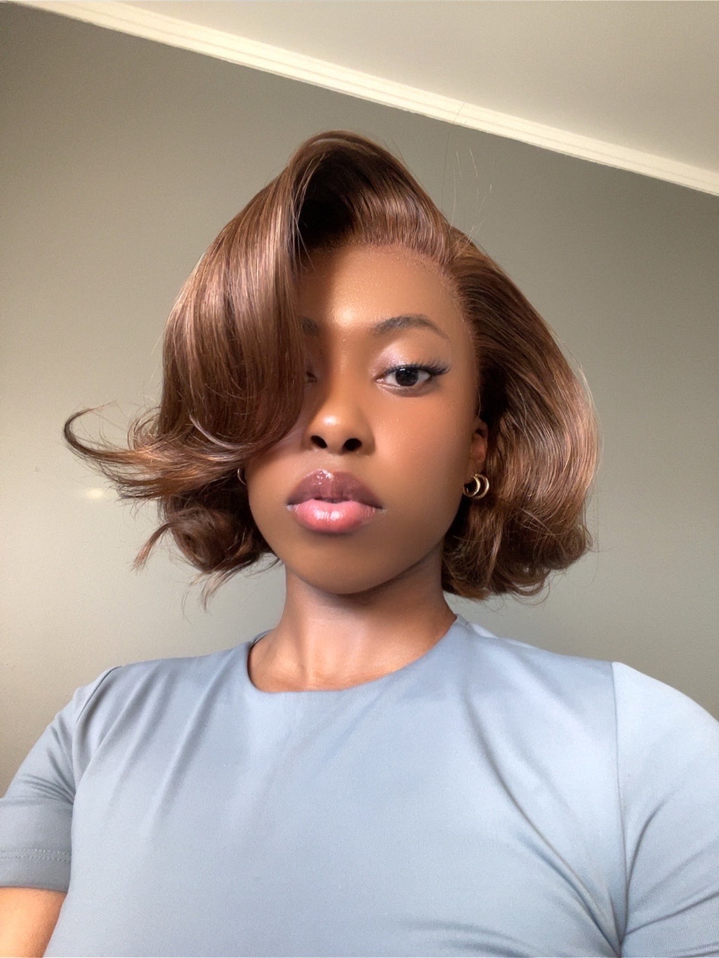 10”  Browny frontal bob