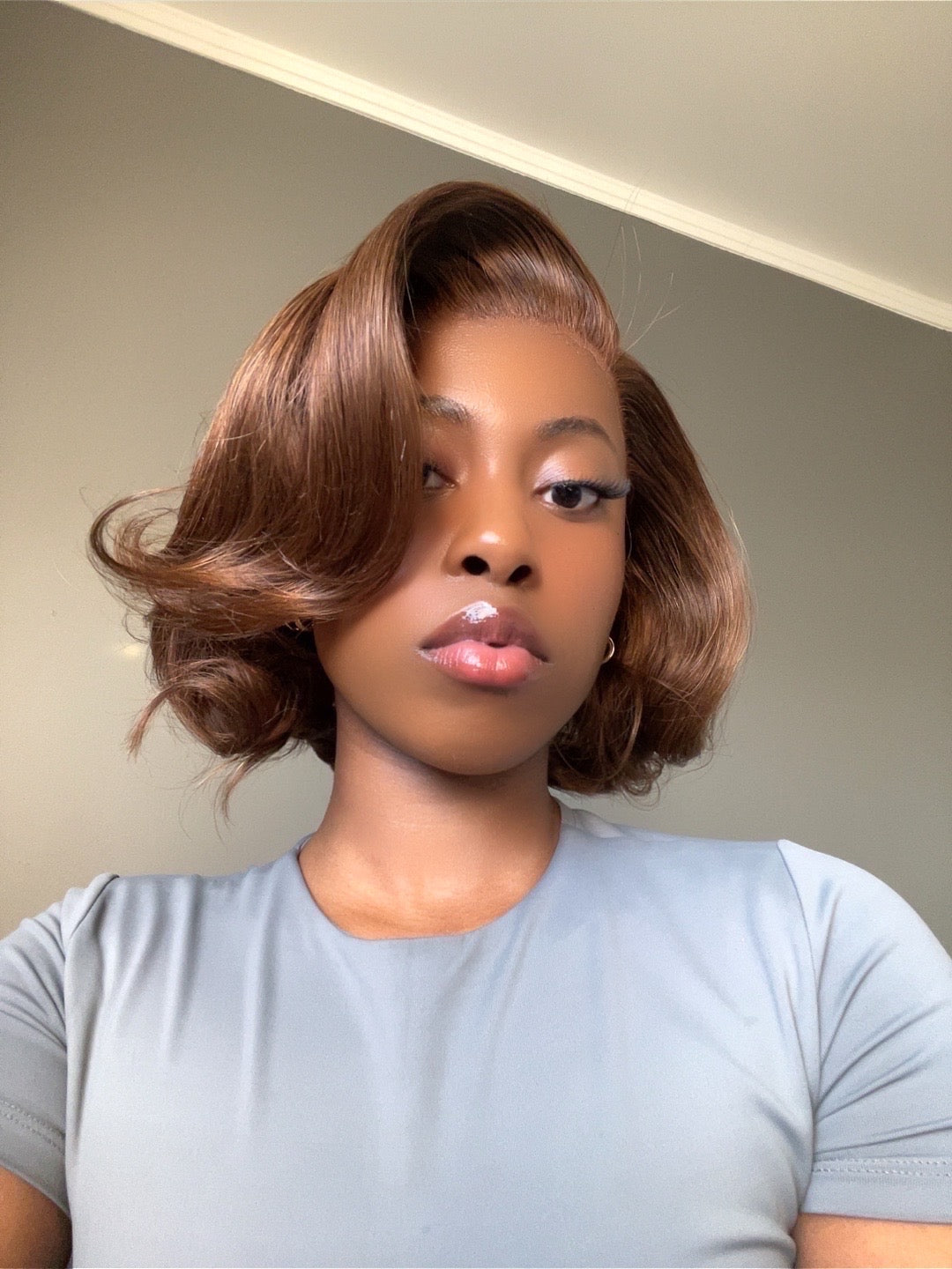 10”  Browny frontal bob