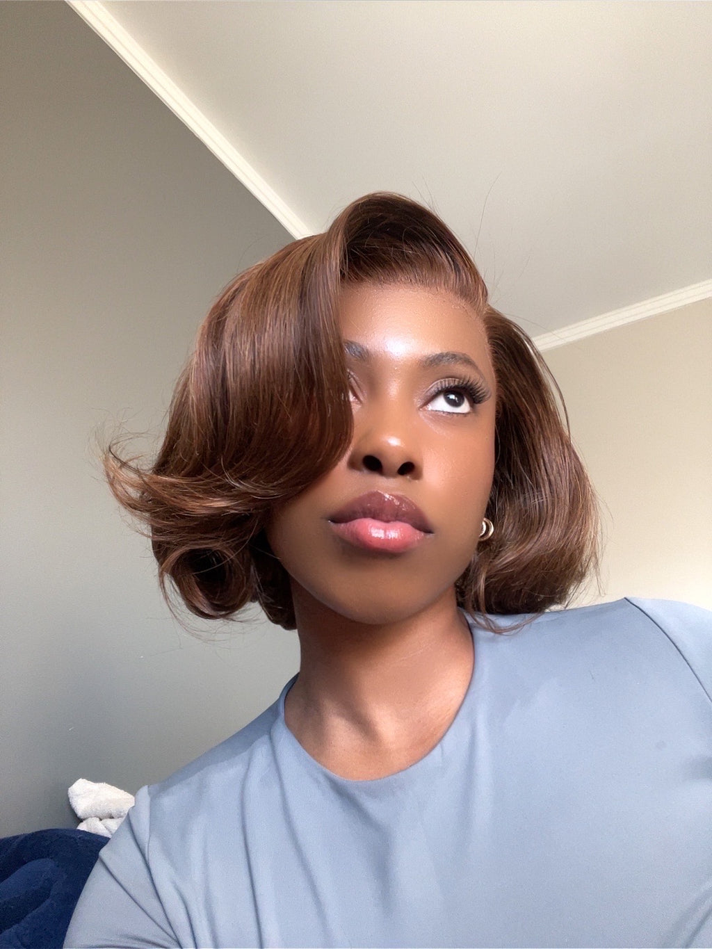 10”  Browny frontal bob