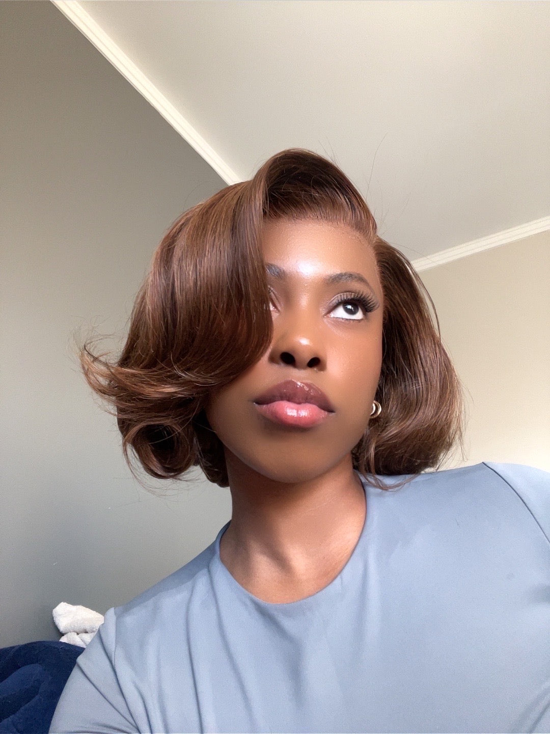 10”  Browny frontal bob