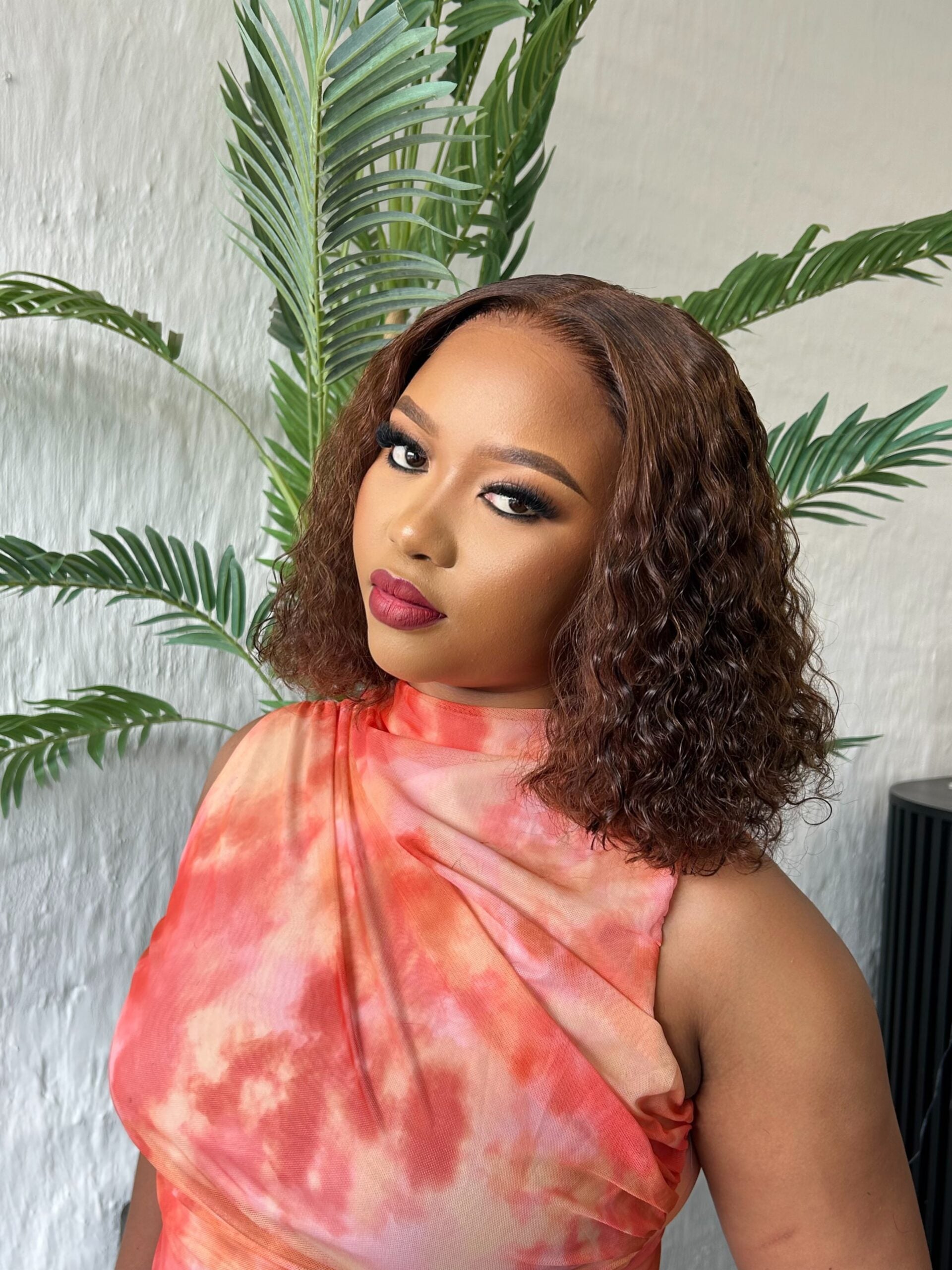 12” Cinnamon Curly Bob