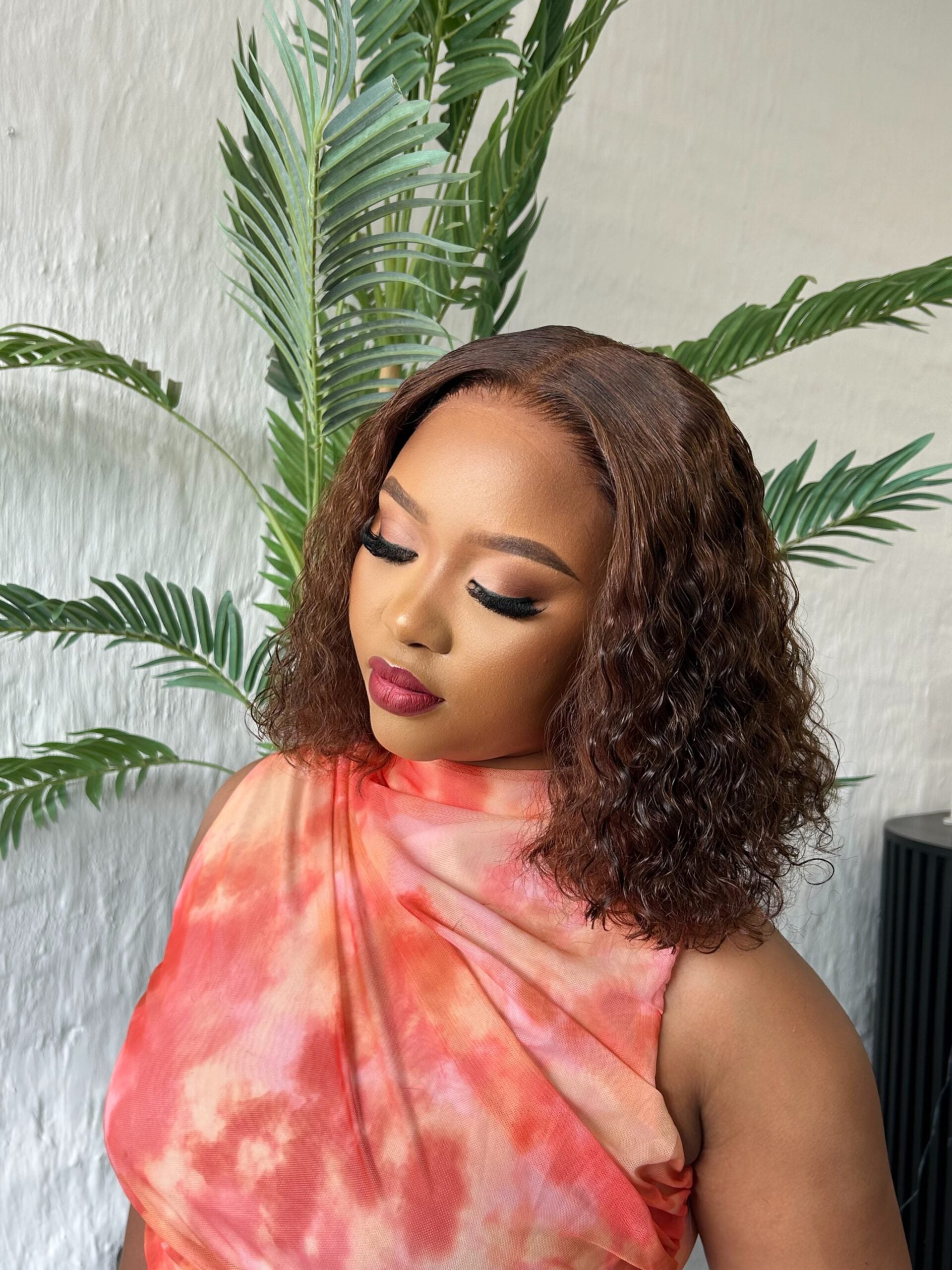 12” Cinnamon Curly Bob