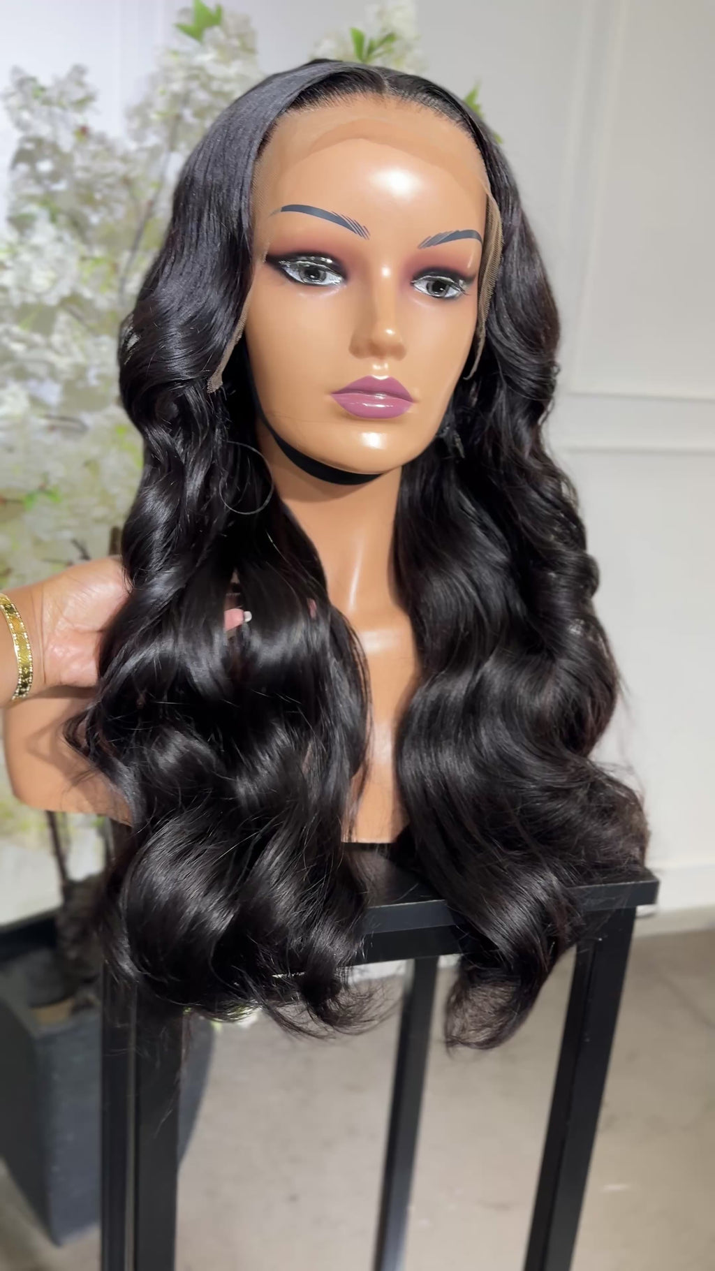 Straight with frontal swiss transparent lace