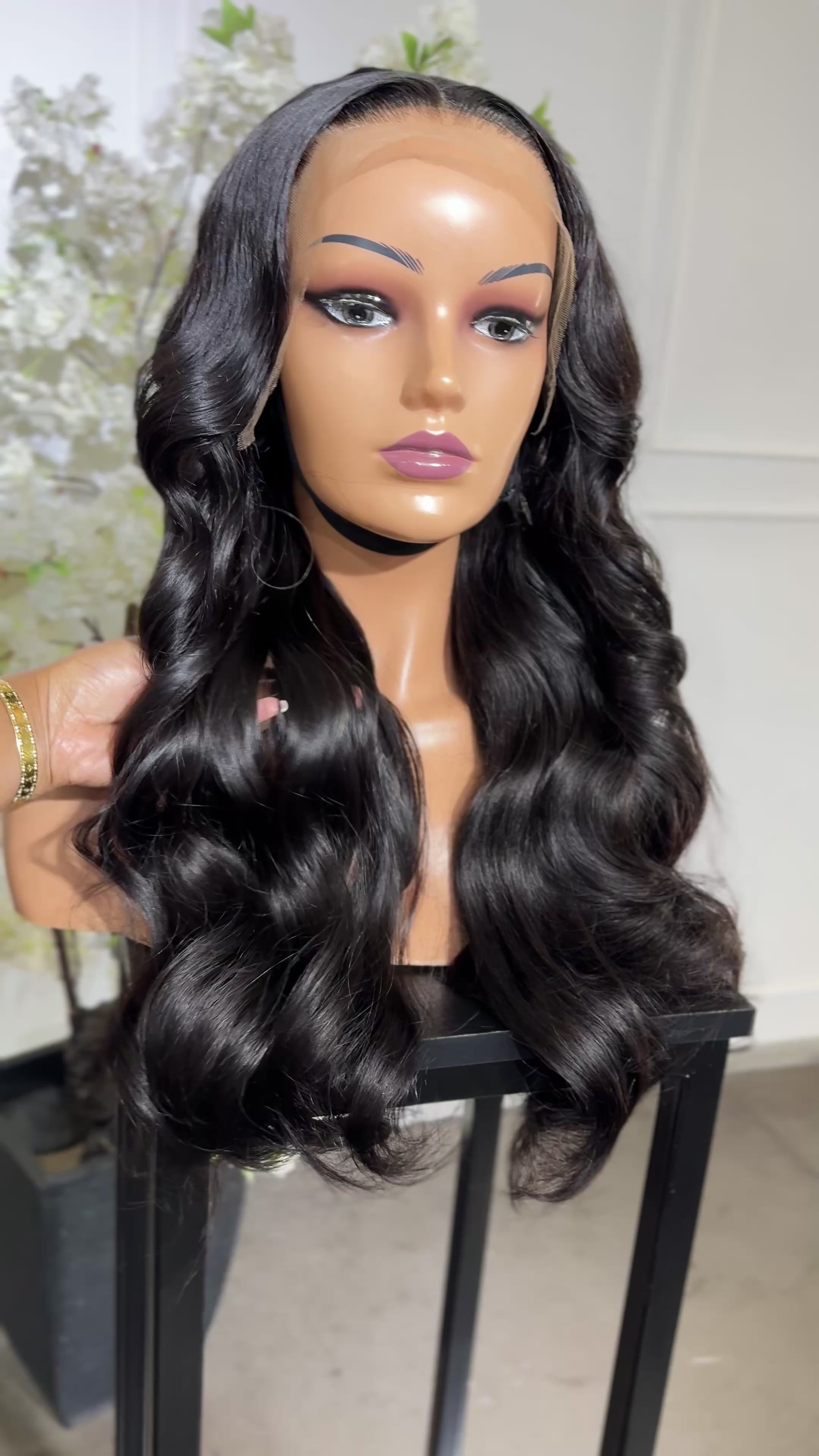 Straight with frontal swiss transparent lace