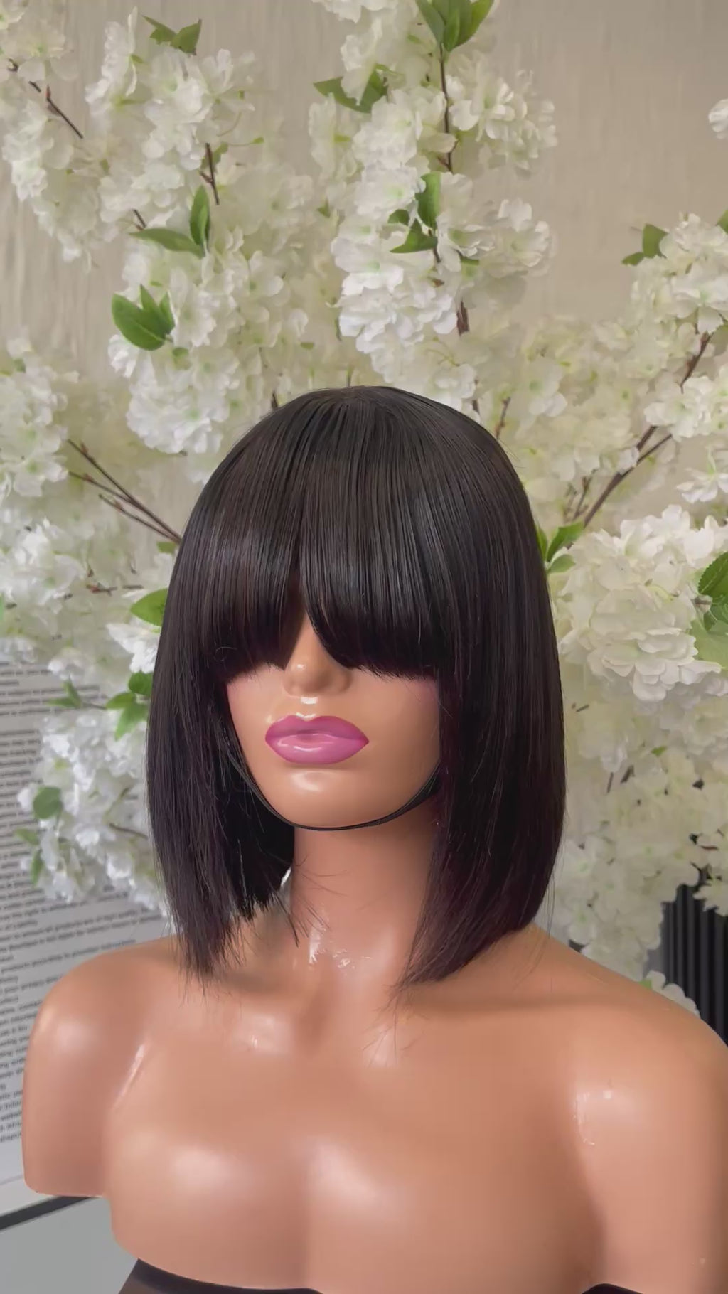 8” Straight Fringe - SAMPLE WIG