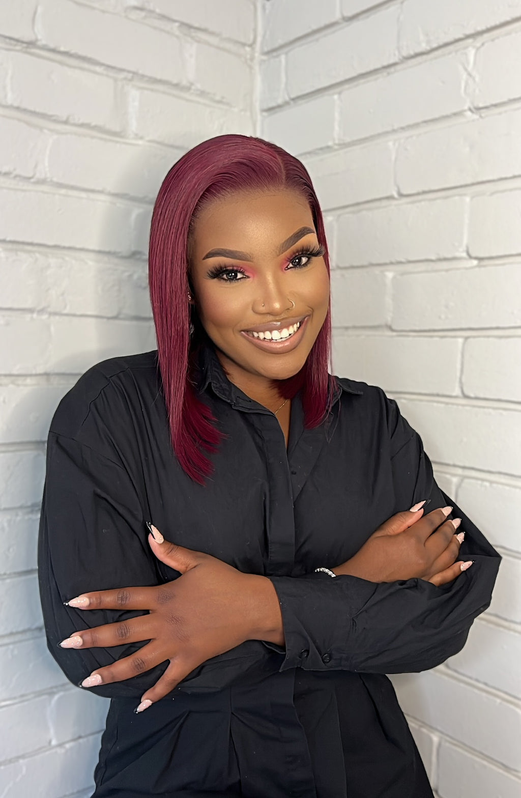 Rich Burgundy Frontal Bob