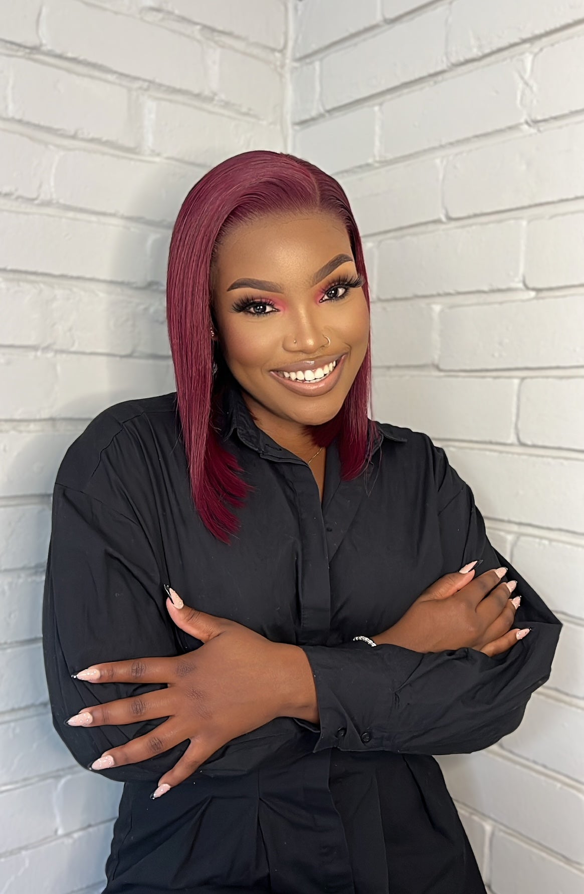Rich Burgundy Frontal Bob