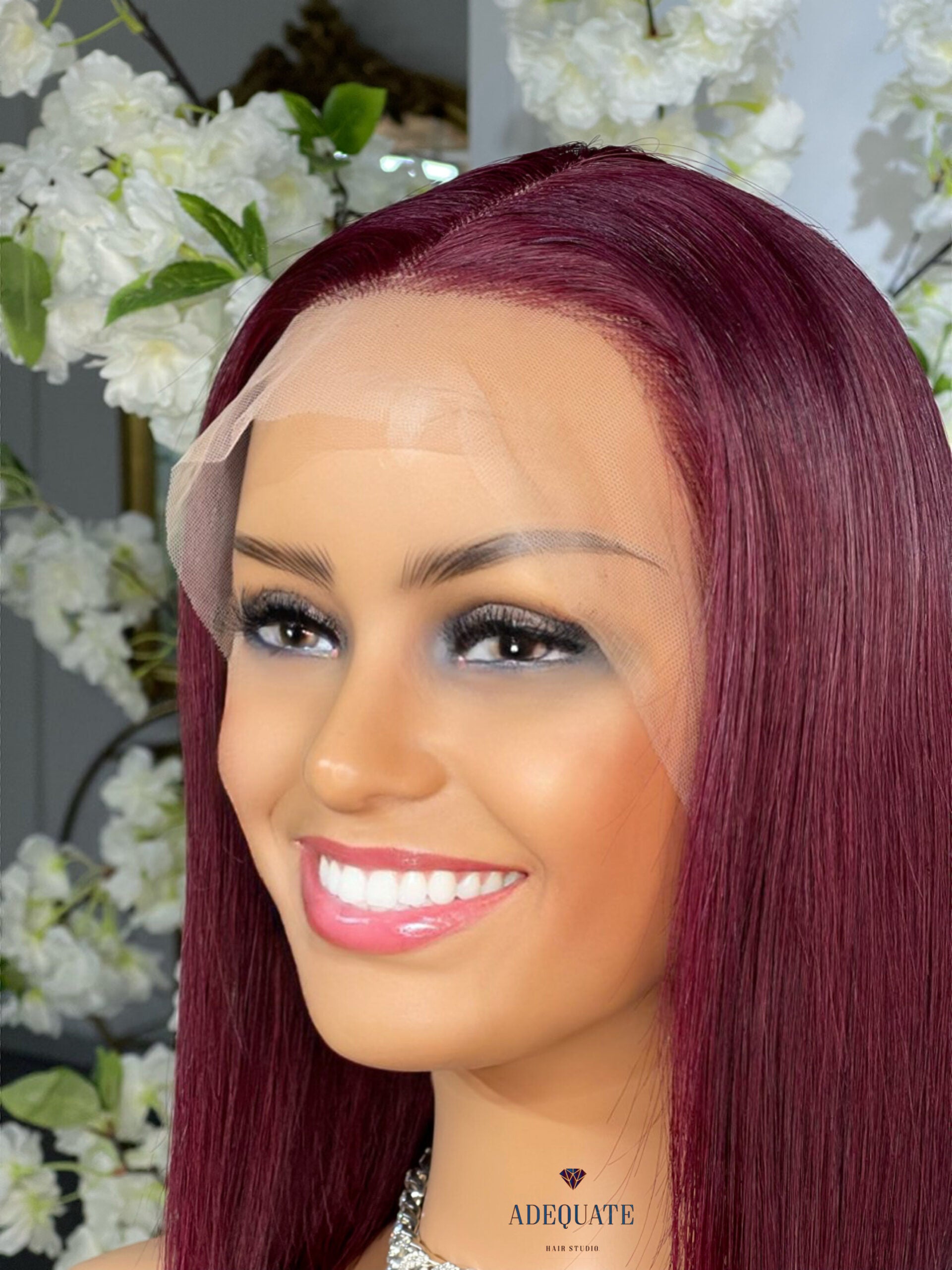 Rich Burgundy Frontal Bob