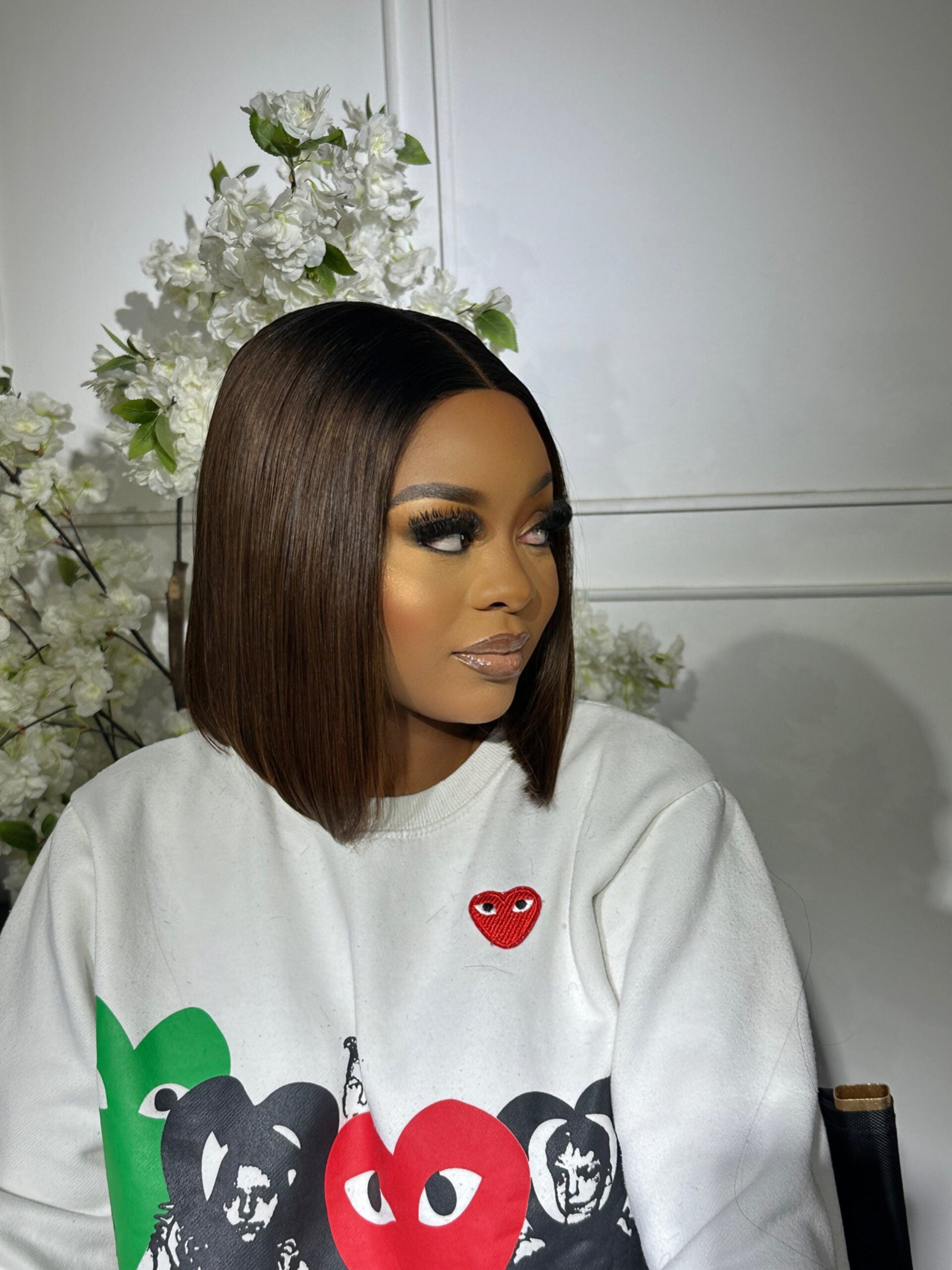 12” Silky bone straight Ombre bob