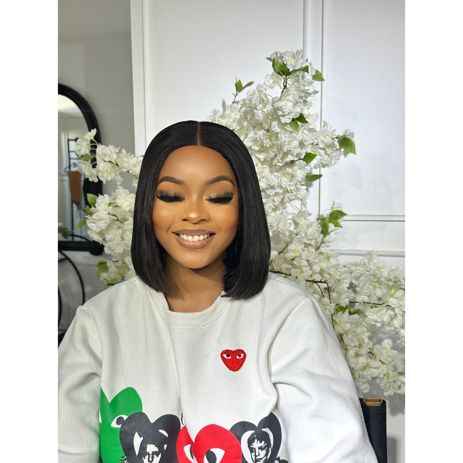 12” Silky bone straight bob