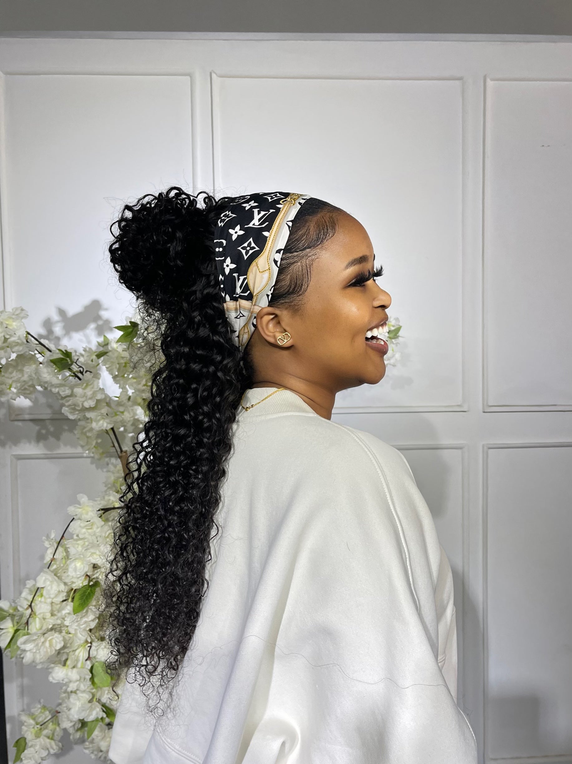 Jerry Curl Headband Wig