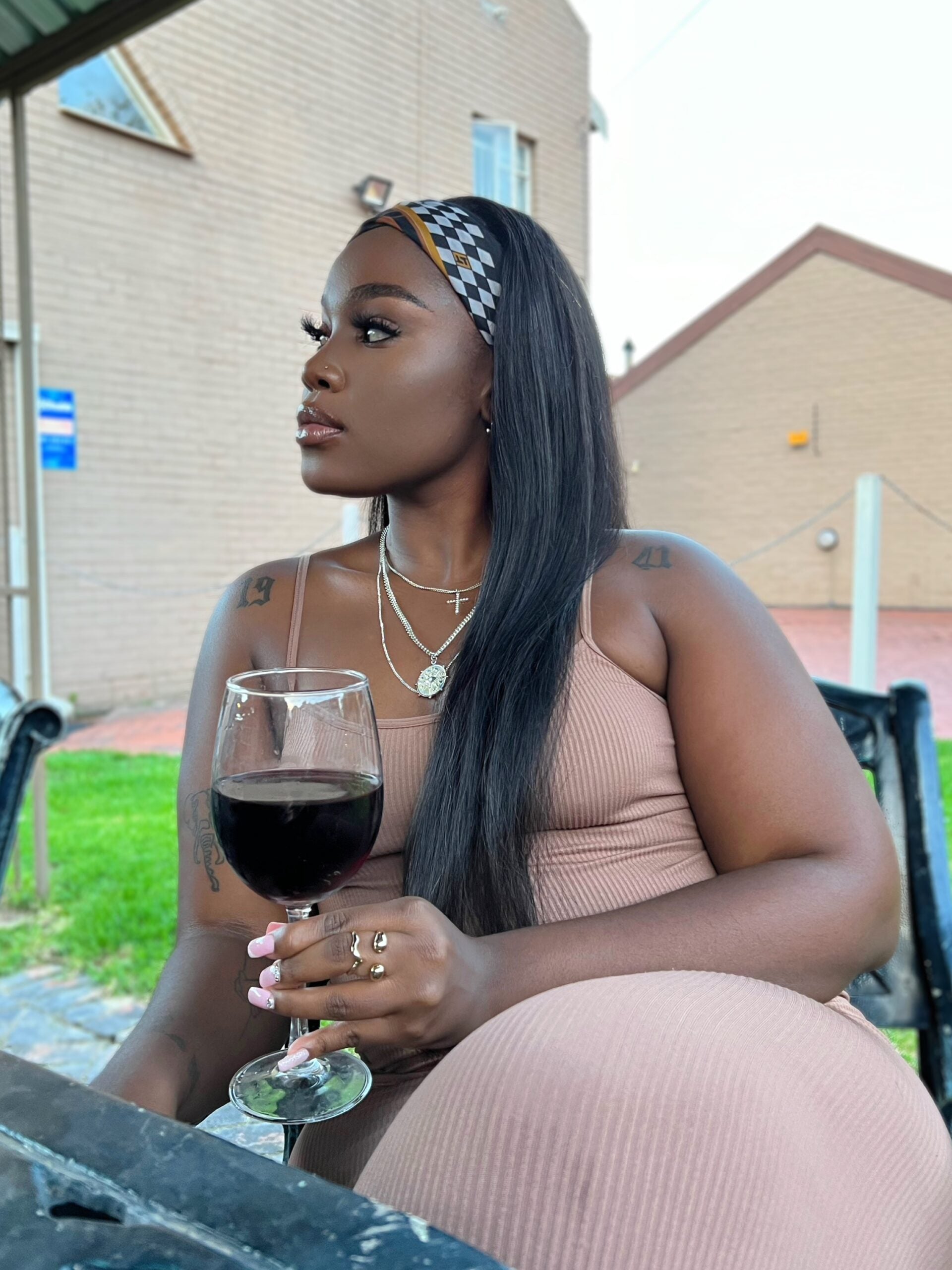 Straight Headband  Wig