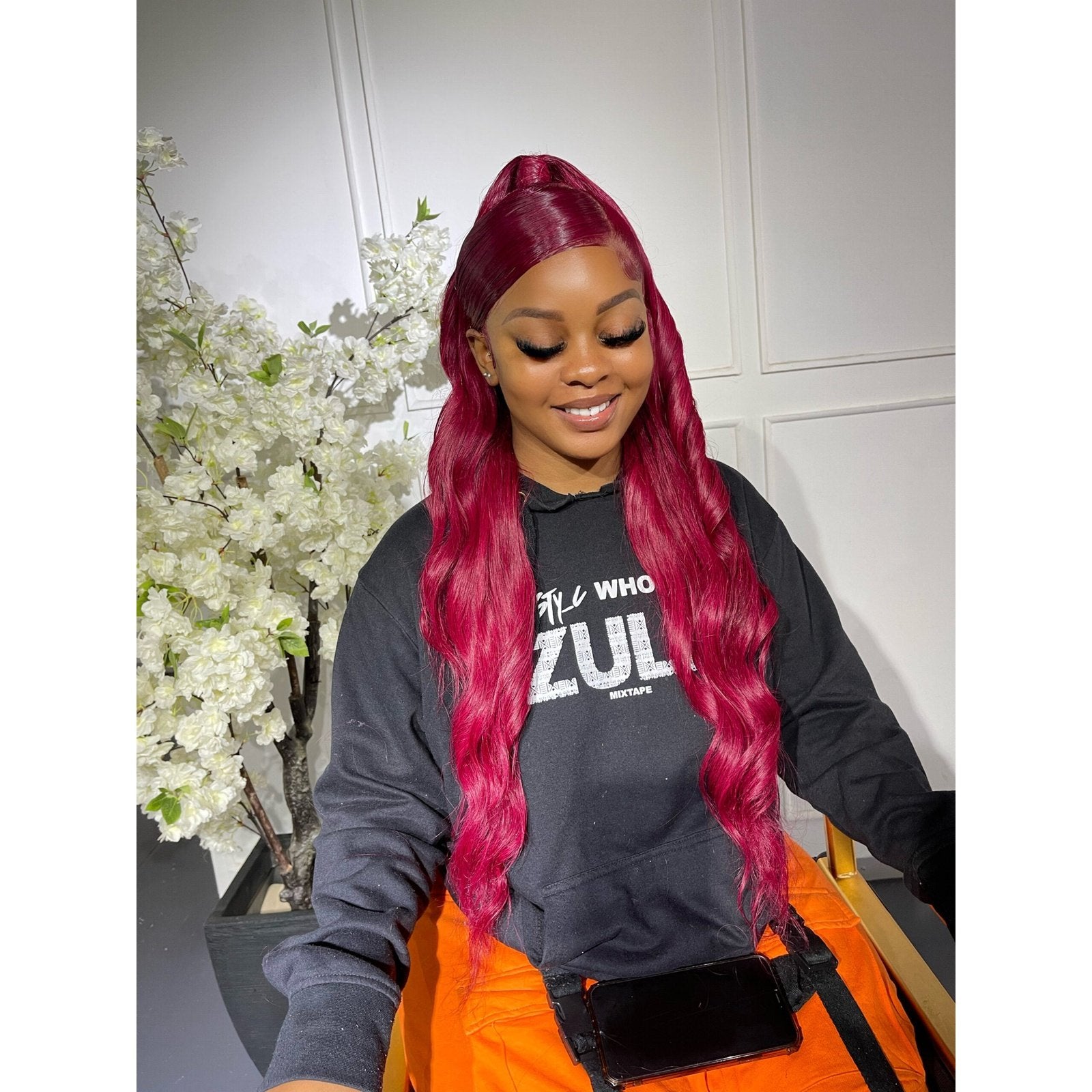 Rich Burgundy Full-frontal Wig