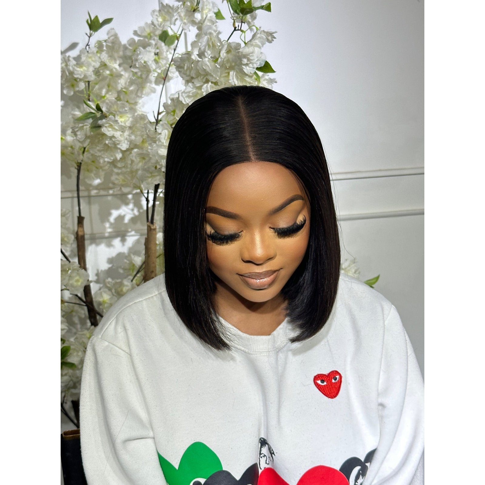 12” Silky bone straight bob