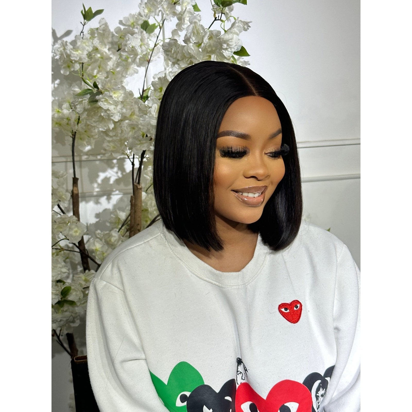 12” Silky bone straight bob
