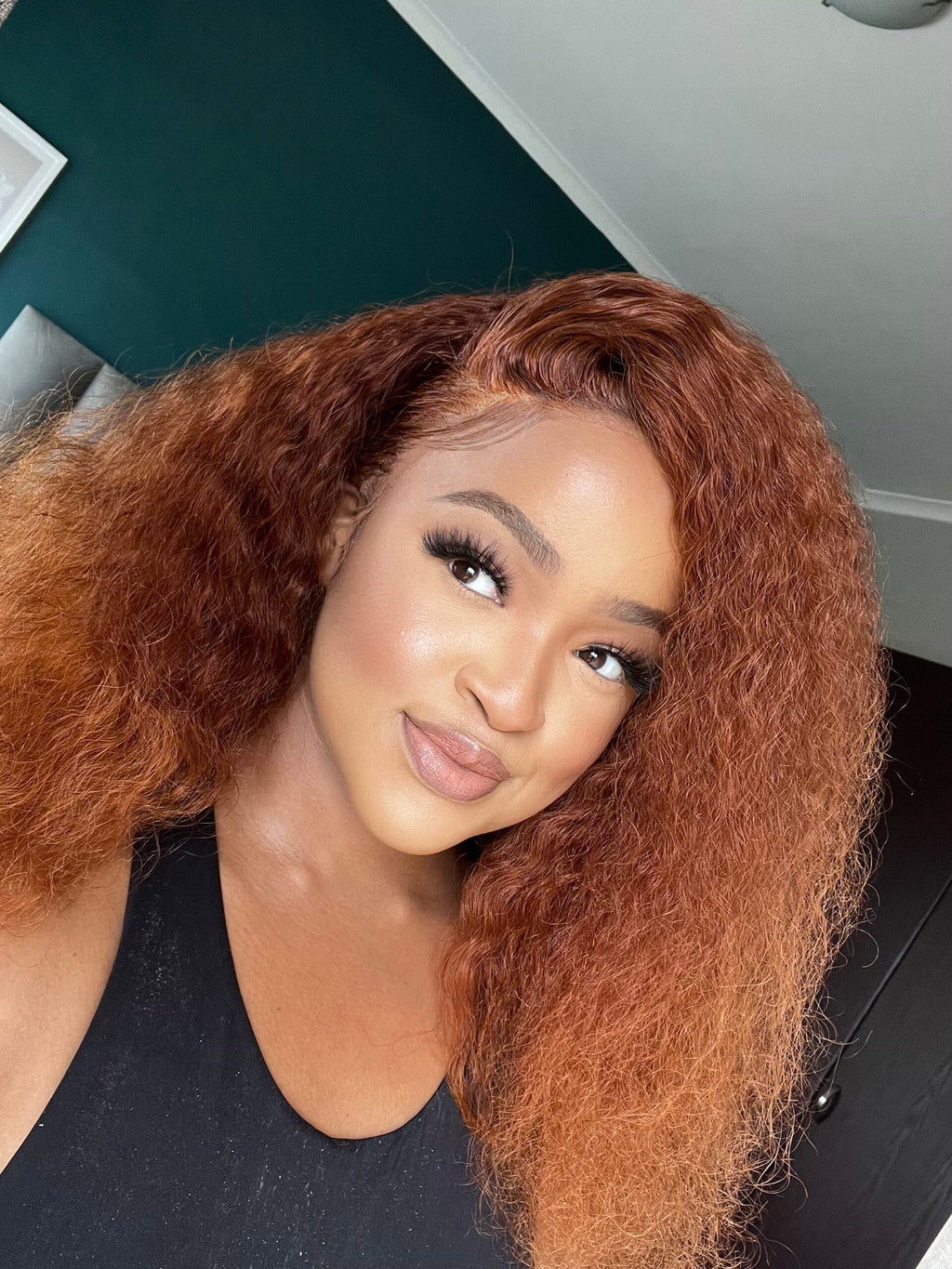 20” Two toned Ginger Curly Unit