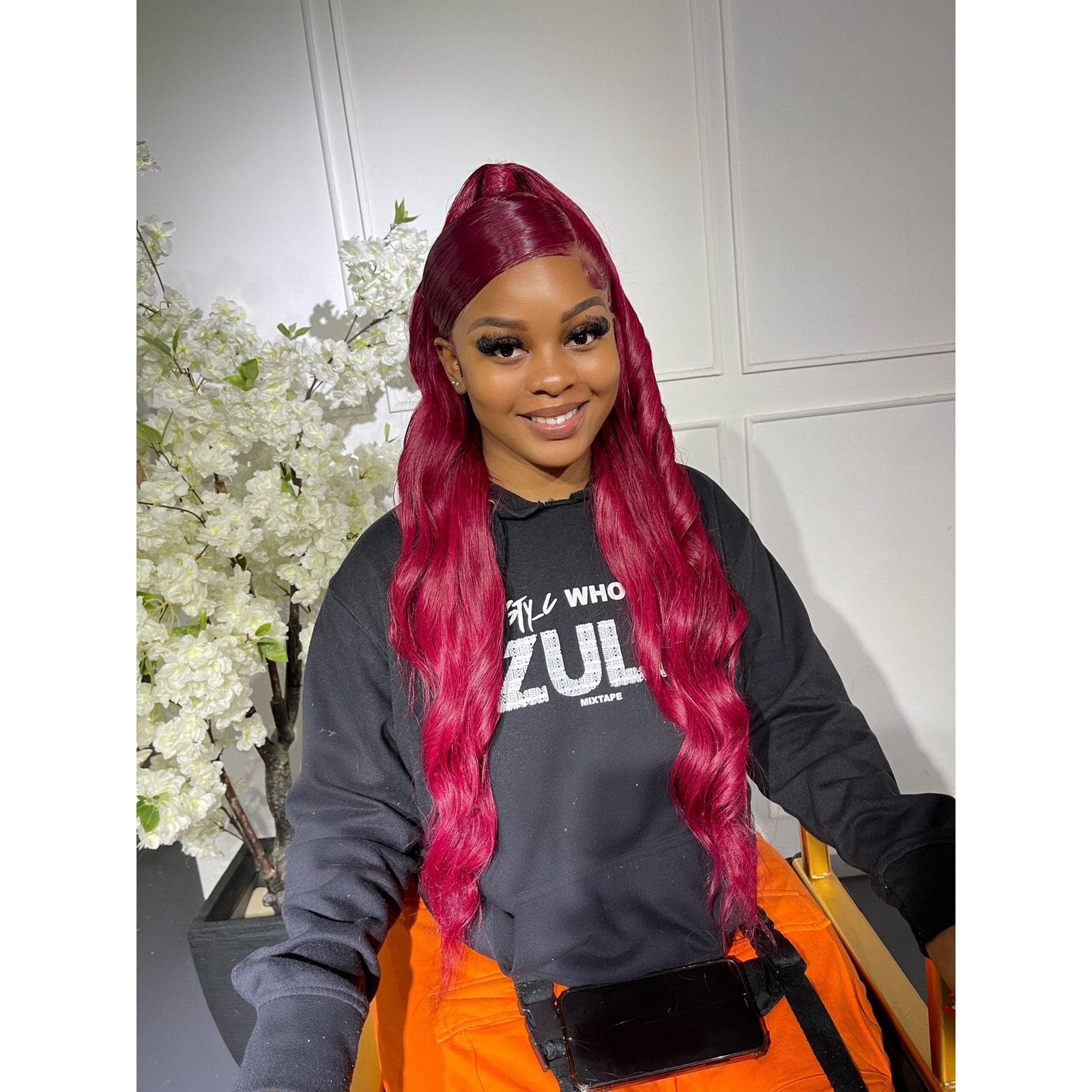Rich Burgundy Full-frontal Wig